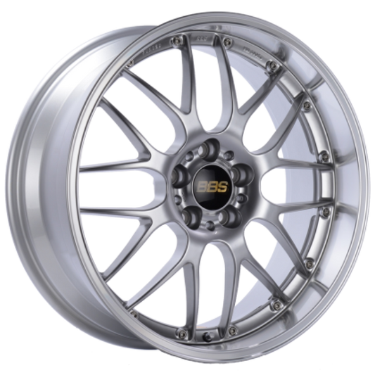 BBS RS-GT 18x8 5x112 ET35 Diamond Silver Center Diamond Cut Lip Wheel - 82mm PFS Required 0