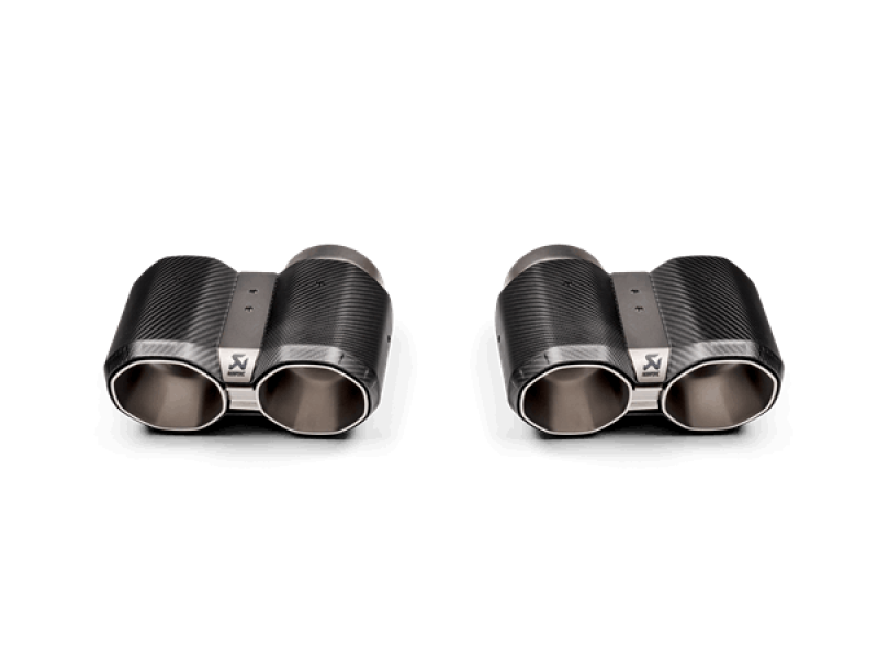 Akrapovic 2021+ BMW G87 M2, G80 M3 &amp; G82 M4 Octagonal Carbon Design Tail Pipe Set 0