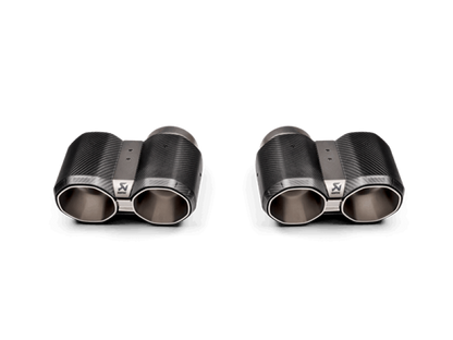 Akrapovic 2021+ BMW G87 M2, G80 M3 &amp; G82 M4 Octagonal Carbon Design Tail Pipe Set 0