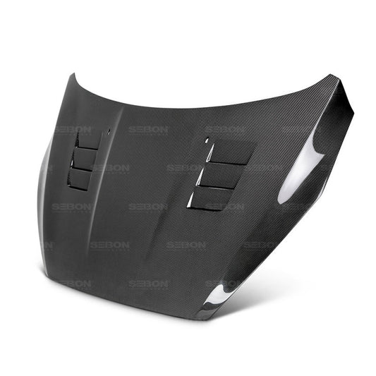 Seibon 15-16 Ford Focus TS-Style Gloss Finish Carbon Fiber Hood 0