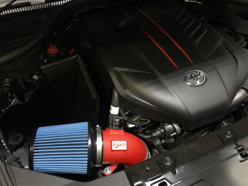 Injen 2020 Toyota Supra L6-3.0L Turbo (A90) SP Cold Air Intake System - Wrinkle Red 3