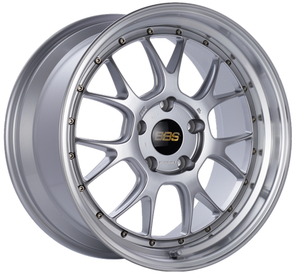 BBS LM-R 19x9.5 5x130 ET40 CB71.6 Diamond Silver Center Diamond Cut Lip Wheel 1