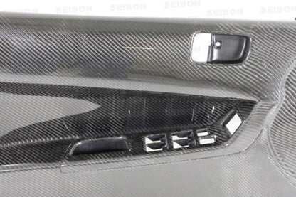 Seibon 08-12 Mitsubishi Evo Carbon Fiber Front Door Panels 1