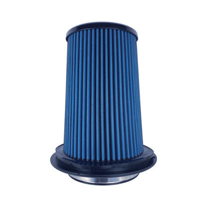 Injen SuperNano-Web Air Filter 5in Flange ID 8in Base/7.9in Media Height /5.3in Inertia Top 0