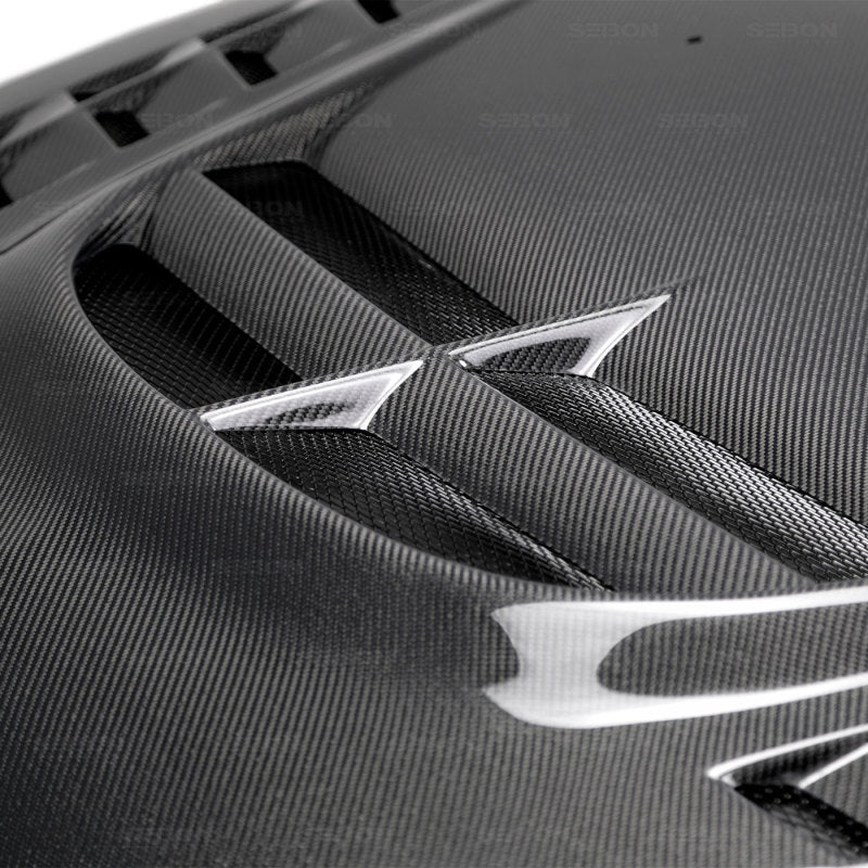Seibon 03-07 Mitsubishi Evo 8 & 9 CW II Carbon Fiber Hood 4