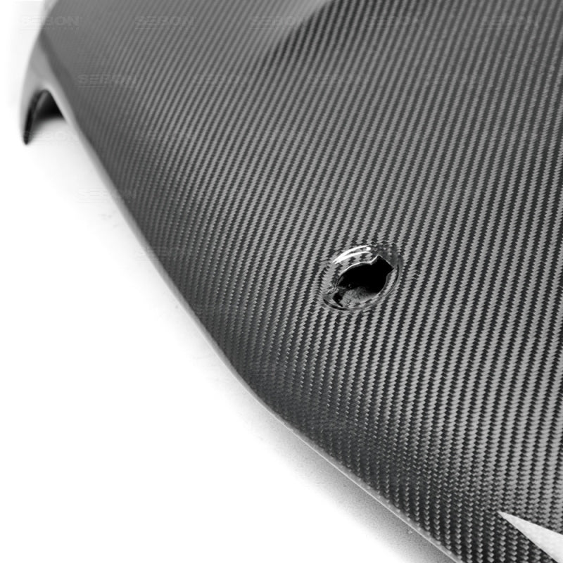Seibon 12-14 Mercedes C-Class GT Style Carbon Fiber Hood 2