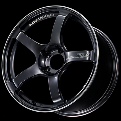 Advan TC4 15x7.0 +42 4-100 Black Gunmetallic & Ring Wheel 1
