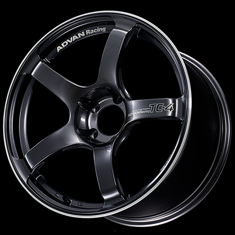 Advan TC4 18x9.5 +45 5-120 Racing Black Gun Metallic and Ring Wheel 0