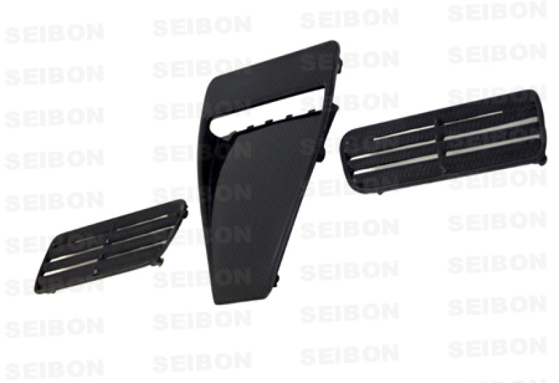 Seibon 08-09 Mitsubishi Evo X Carbon Fiber Hood Scoop - Only Fits OEM Hoods (Not Seibon Hoods) 0