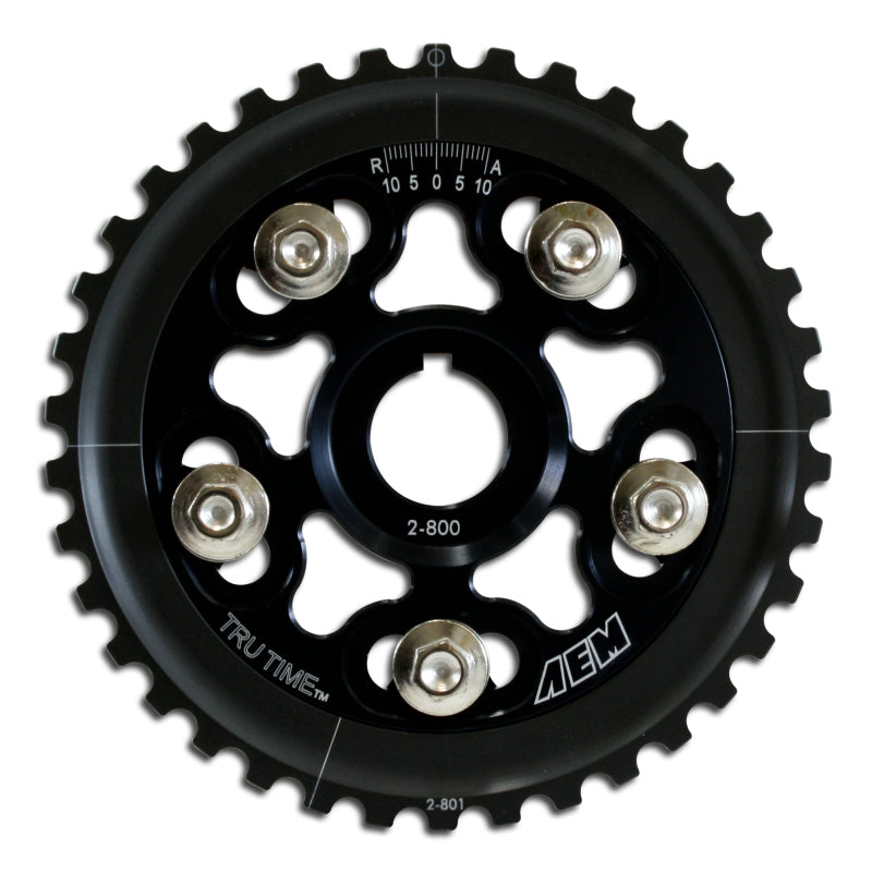 AEM 88-95 Honda Civic/ 93-95 Del Sol S & Si Black Tru-Time Cam Gear - Integra