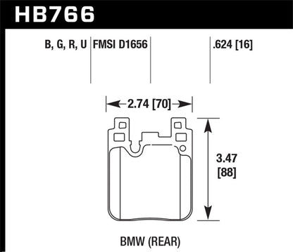 Hawk Performance Hawk BMW DTC-60 Race Rear Brake Pads