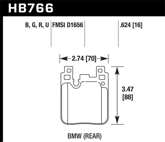 Hawk Performance Hawk BMW DTC-60 Race Rear Brake Pads