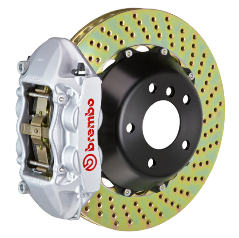 Brembo 96-05 550/575 (Excl. GTC) Rear GT BBK 4 Piston Cast 380x28 2pc Rotor Drilled-Silver 0