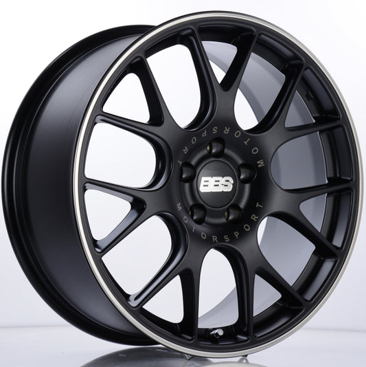 BBS CH-R 19x8.5 5x112 ET32 Satin Black Polished Rim Protector Wheel -82mm PFS/Clip Required 0