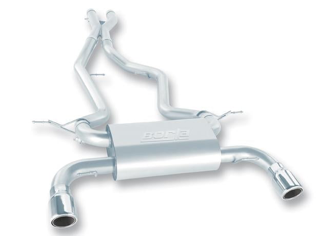 Borla 03-09 Mazda RX-8 1.3L Single Round Rolled Angle-Cut Cat-Back Exhaust
